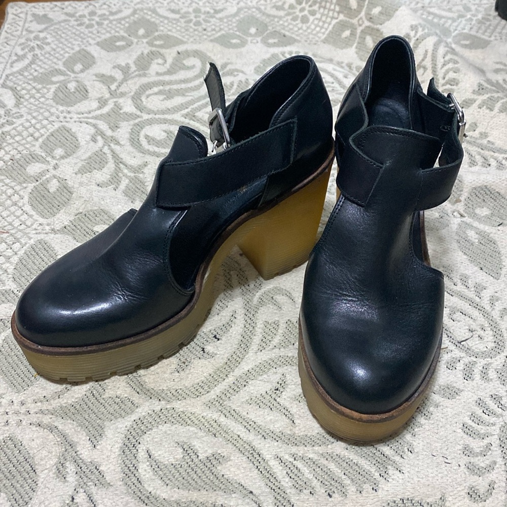 TBA to be announced Black Buckle Maryjane Platform